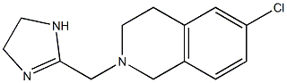 2-[[(1,2,3,4-Tetrahydro-6-chloroisoquinolin)-2-yl]methyl]-4,5-dihydro-1H-imidazole 구조식 이미지