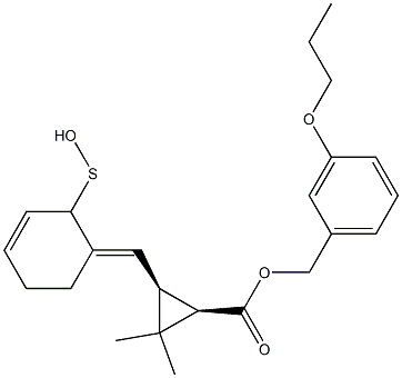 (1R,3S)-2,2-Dimethyl-3-[[(3E)-2,3,4,5-tetrahydro-2-oxothiophen]-3-ylidenemethyl]cyclopropane-1-carboxylic acid-3-propoxybenzyl ester Structure