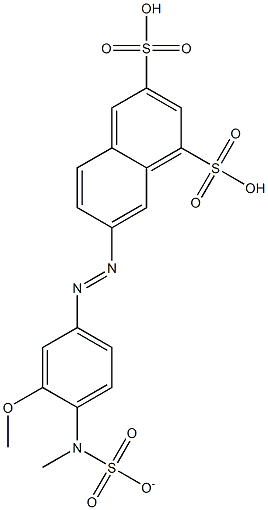 7-[3-Methoxy-4-(sulfonatomethylamino)phenylazo]-1,3-naphthalenedisulfonic acid Structure