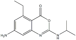 2-Isopropylamino-5-ethyl-7-amino-4H-3,1-benzoxazin-4-one Structure