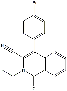 2-Isopropyl-4-(4-bromophenyl)-3-cyanoisoquinolin-1(2H)-one 구조식 이미지