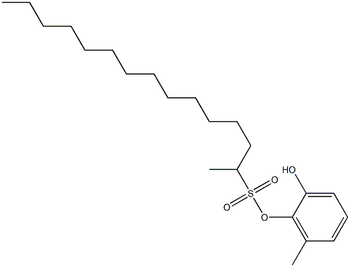 2-Pentadecanesulfonic acid 2-hydroxy-6-methylphenyl ester 구조식 이미지