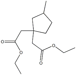 3-Methyl-1,1-cyclopentanediacetic acid diethyl ester 구조식 이미지