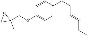 4-(3-Hexenyl)phenyl 2-methylglycidyl ether 구조식 이미지