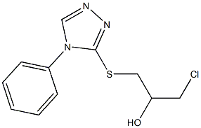 1-Chloro-3-[(4-phenyl-4H-1,2,4-triazol)-3-ylthio]-2-propanol 구조식 이미지