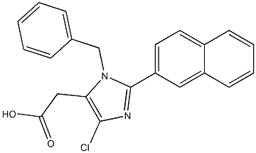 2-(2-Naphtyl)-1-benzyl-4-chloro-1H-imidazole-5-acetic acid 구조식 이미지