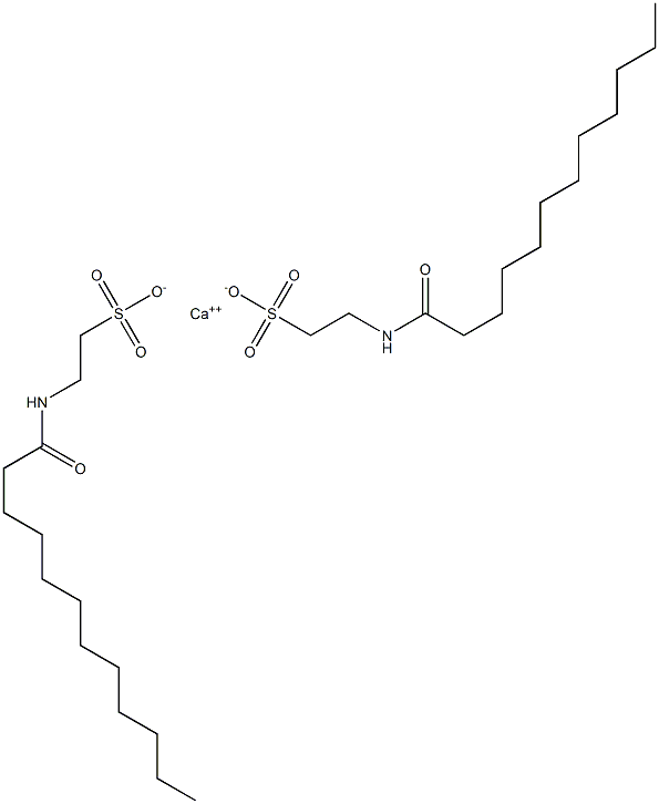 Bis[2-(lauroylamino)ethanesulfonic acid] calcium salt 구조식 이미지