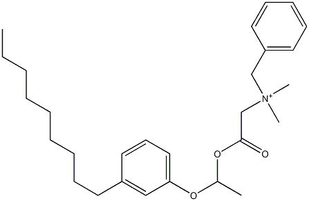 N,N-Dimethyl-N-benzyl-N-[[[1-(3-nonylphenyloxy)ethyl]oxycarbonyl]methyl]aminium 구조식 이미지