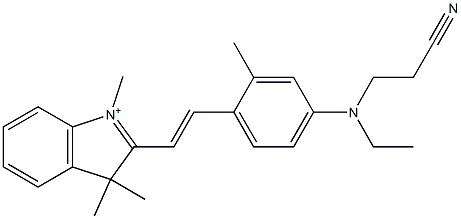 2-[2-[4-[(2-Cyanoethyl)ethylamino]-2-methylphenyl]ethenyl]-1,3,3-trimethyl-3H-indol-1-ium Structure