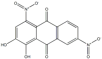 1,2-Dihydroxy-4,7-dinitroanthraquinone 구조식 이미지