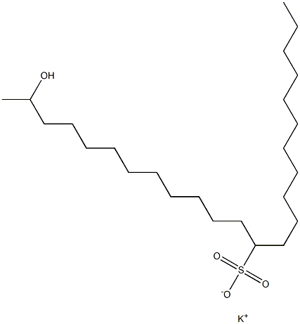 23-Hydroxytetracosane-12-sulfonic acid potassium salt 구조식 이미지