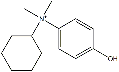 Cyclohexyl(p-hydroxyphenyl)dimethylaminium 구조식 이미지