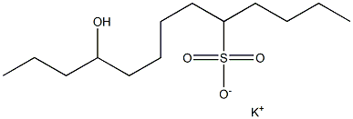 10-Hydroxytridecane-5-sulfonic acid potassium salt Structure