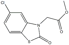 2-Oxo-5-chlorobenzothiazole-3(2H)-acetic acid methyl ester 구조식 이미지