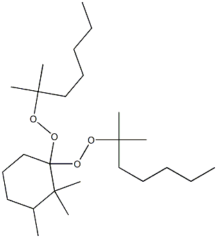 2,2,3-Trimethyl-1,1-bis(1,1-dimethylhexylperoxy)cyclohexane Structure