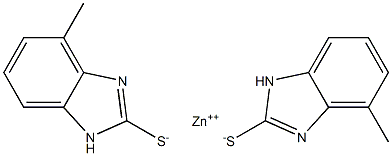 Zinc bis(4-methyl-1H-benzimidazole-2-thiolate) 구조식 이미지