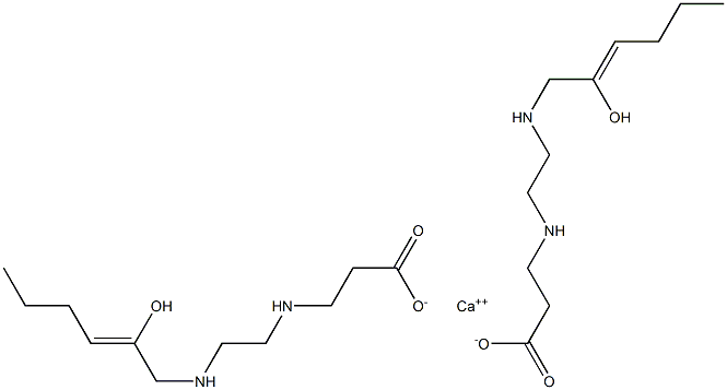 Bis[3-[N-[2-[N-(2-hydroxy-2-hexenyl)amino]ethyl]amino]propionic acid]calcium salt 구조식 이미지