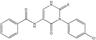 3-(4-Chlorophenyl)-5-benzoylamino-2-thiouracil 구조식 이미지