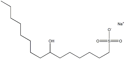 7-Hydroxypentadecane-1-sulfonic acid sodium salt 구조식 이미지