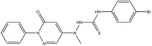 2-Phenyl-5-[1-methyl-2-[4-bromophenylamino(thiocarbonyl)]hydrazino]pyridazin-3(2H)-one 구조식 이미지