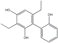 3,6-Diethyl-1,1'-biphenyl-2,2',4-triol Structure