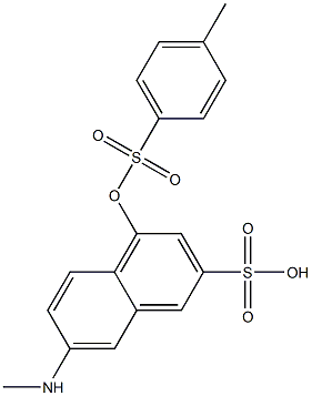 7-Methylamino-4-(4-methylphenylsulfonyloxy)naphthalene-2-sulfonic acid Structure