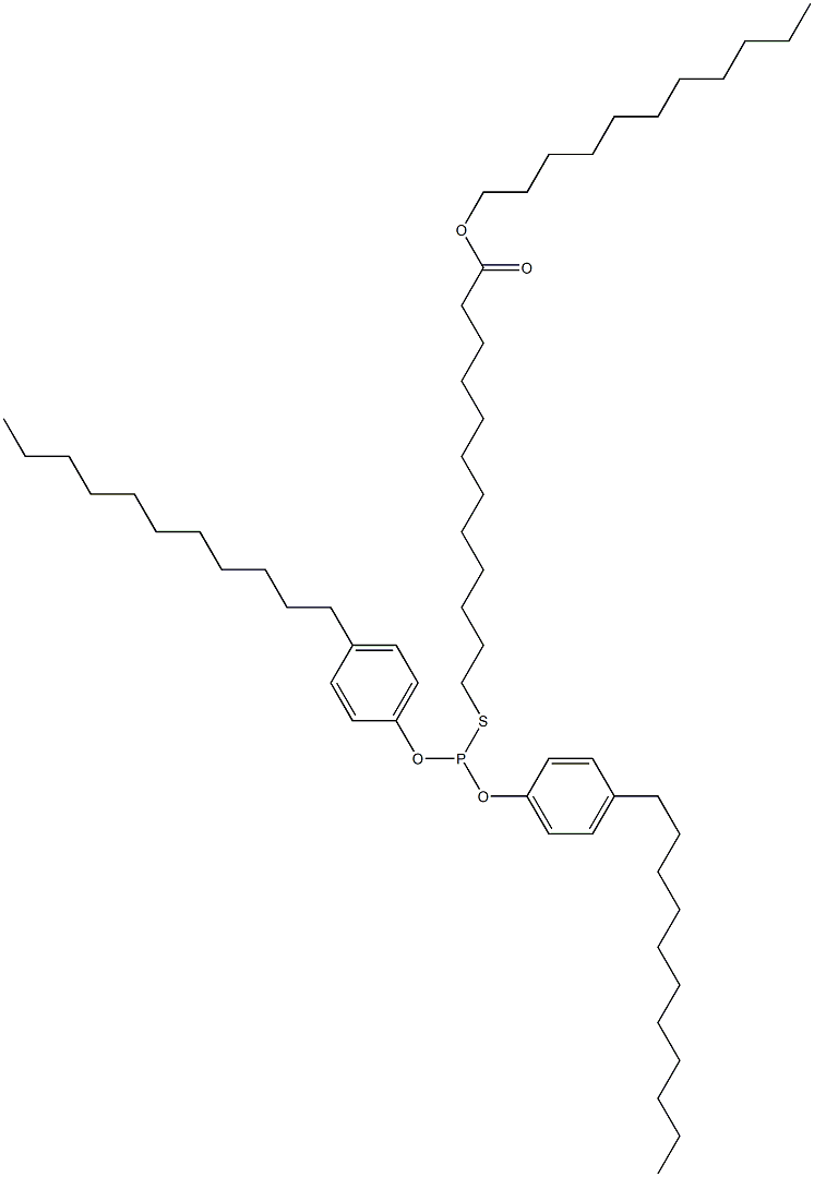 Thiophosphorous acid O,O-bis(4-undecylphenyl)S-(12-undecyloxy-12-oxododecyl) ester Structure