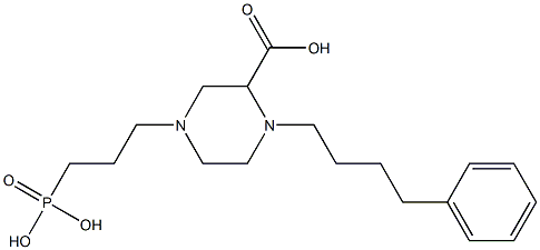 3-[3-Carboxy-4-(4-phenylbutyl)-1-piperazinyl]propylphosphonic acid Structure