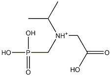 N-(Phosphonomethyl)-N-(isopropyl)-N-(carboxymethyl)aminium 구조식 이미지