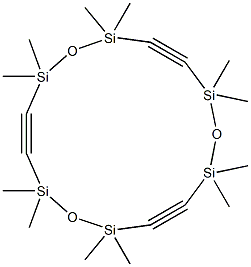 2,2,5,5,7,7,10,10,12,12,15,15-Dodecamethyl-1,6,11-trioxa-2,5,7,10,12,15-hexasila-3,8,13-cyclopentadecatriyne 구조식 이미지