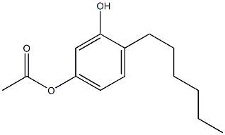 2-Hexyl-5-acetyloxyphenol Structure