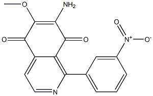 7-Amino-6-methoxy-1-(3-nitrophenyl)isoquinoline-5,8-dione 구조식 이미지