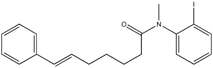 7-Phenyl-N-(2-iodophenyl)-N-methyl-6-heptenamide Structure