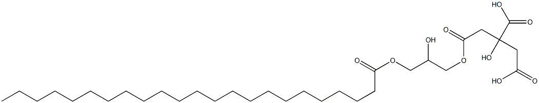 Citric acid dihydrogen 1-(2-hydroxy-3-tricosanoyloxypropyl) ester 구조식 이미지