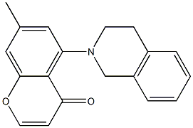 7-Methyl-5-[(1,2,3,4-tetrahydroisoquinolin)-2-yl]-4H-1-benzopyran-4-one 구조식 이미지