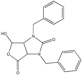 2,4-Dibenzyl-8-hydroxy-7-oxa-2,4-diazabicyclo[3.3.0]octane-3,6-dione 구조식 이미지