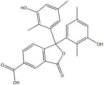 1,3-Dihydro-1,1-bis(3-hydroxy-2,5-dimethylphenyl)-3-oxoisobenzofuran-5-carboxylic acid Structure