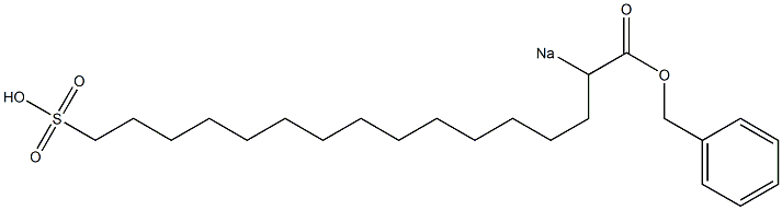 2-Sodiosulfopalmitic acid benzyl ester Structure