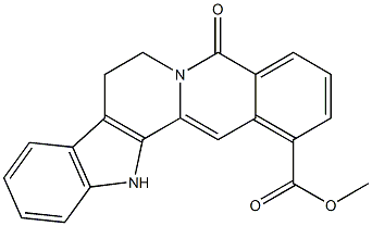 5,7,8,13-Tetrahydro-5-oxobenz[g]indolo[2,3-a]quinolizine-1-carboxylic acid methyl ester 구조식 이미지