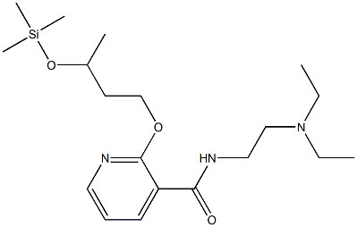 2-(3-Trimethylsilyloxybutoxy)-N-[2-(diethylamino)ethyl]-3-pyridinecarboxamide 구조식 이미지