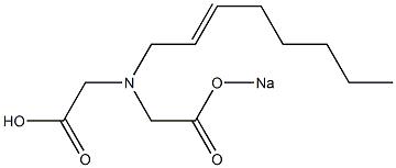 N-[[(Sodiooxy)carbonyl]methyl]-N-(2-octenyl)glycine Structure