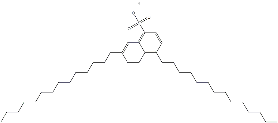 4,7-Ditetradecyl-1-naphthalenesulfonic acid potassium salt Structure