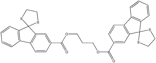 Bis[9,9-(ethylenebisthio)-9H-fluorene-2-carboxylic acid]1,3-propanediyl ester Structure