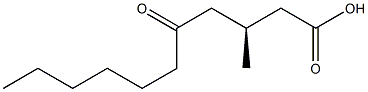 [S,(+)]-3-Methyl-5-oxoundecanoic acid 구조식 이미지