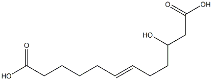 3-Hydroxy-6-dodecenedioic acid Structure