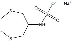 1,4-Dithiepane-6-ylsulfamic acid sodium salt Structure