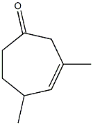 3-Methyl-5-methyl-3-cyclohepten-1-one Structure