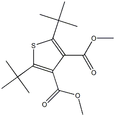 2,5-Di-tert-butylthiophene-3,4-dicarboxylic acid dimethyl ester Structure