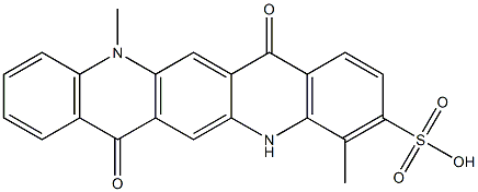 5,7,12,14-Tetrahydro-4,12-dimethyl-7,14-dioxoquino[2,3-b]acridine-3-sulfonic acid 구조식 이미지