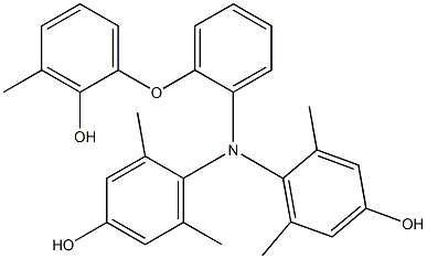 N,N-Bis(4-hydroxy-2,6-dimethylphenyl)-2-(2-hydroxy-3-methylphenoxy)benzenamine 구조식 이미지